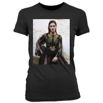 Hilary Rhoda Women's Junior Cut Crewneck T-Shirt