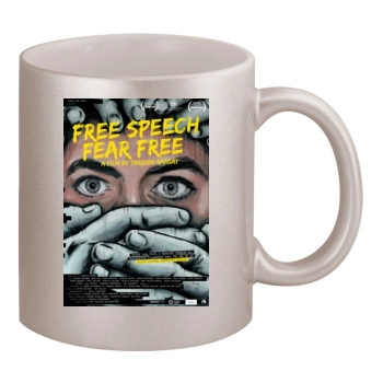 Free Speech Fear Free 2017 11oz Metallic Silver Mug