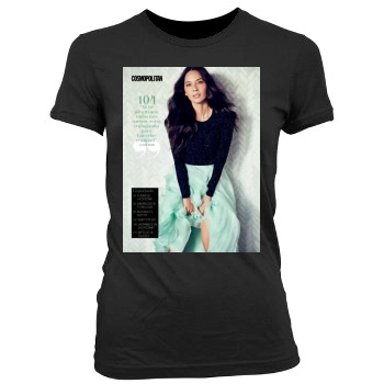 Olivia Munn Women's Junior Cut Crewneck T-Shirt