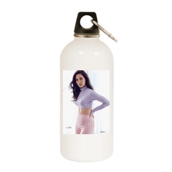 Olivia Munn White Water Bottle With Carabiner