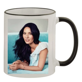 Olivia Munn 11oz Colored Rim & Handle Mug