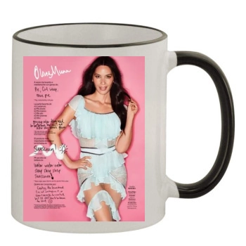 Olivia Munn 11oz Colored Rim & Handle Mug