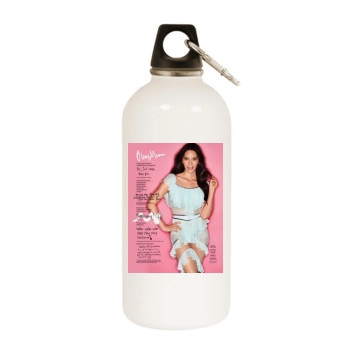 Olivia Munn White Water Bottle With Carabiner