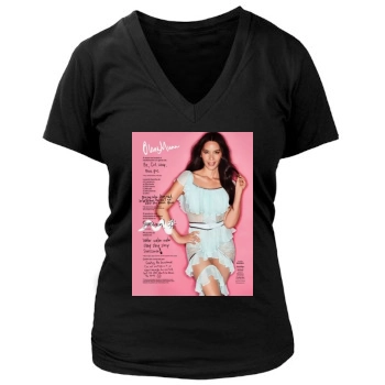 Olivia Munn Women's Deep V-Neck TShirt