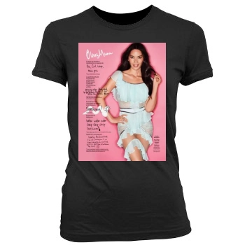 Olivia Munn Women's Junior Cut Crewneck T-Shirt