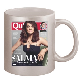 Salma Hayek 11oz Metallic Silver Mug