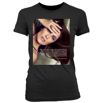 Salma Hayek Women's Junior Cut Crewneck T-Shirt