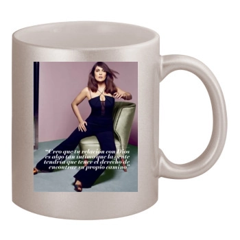 Salma Hayek 11oz Metallic Silver Mug