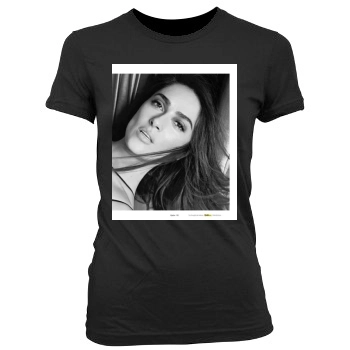 Salma Hayek Women's Junior Cut Crewneck T-Shirt