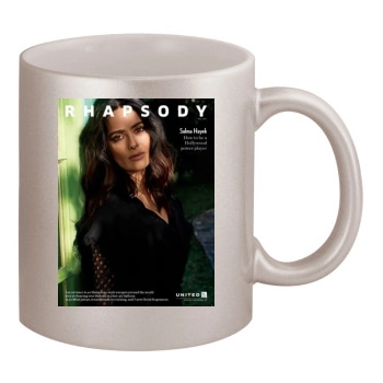 Salma Hayek 11oz Metallic Silver Mug