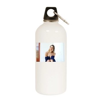 Samantha Harris White Water Bottle With Carabiner