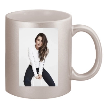 Sarah Shahi 11oz Metallic Silver Mug