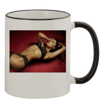 Sarah Shahi 11oz Colored Rim & Handle Mug