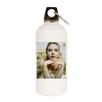 Scarlett Johansson White Water Bottle With Carabiner