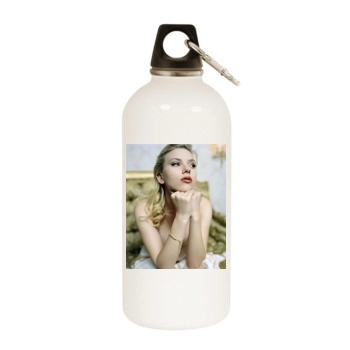 Scarlett Johansson White Water Bottle With Carabiner