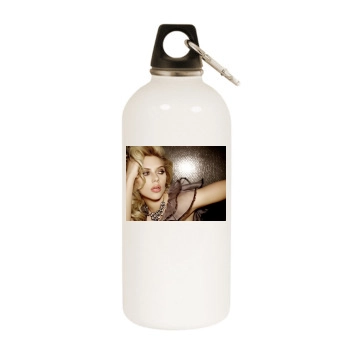 Scarlett Johansson White Water Bottle With Carabiner