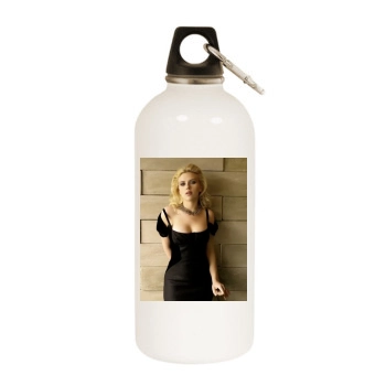 Scarlett Johansson White Water Bottle With Carabiner