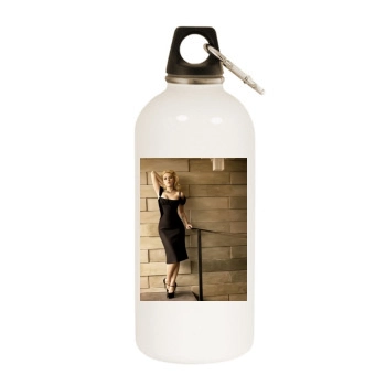 Scarlett Johansson White Water Bottle With Carabiner