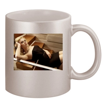 Scarlett Johansson 11oz Metallic Silver Mug