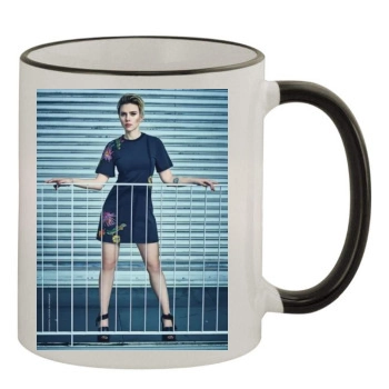 Scarlett Johansson 11oz Colored Rim & Handle Mug