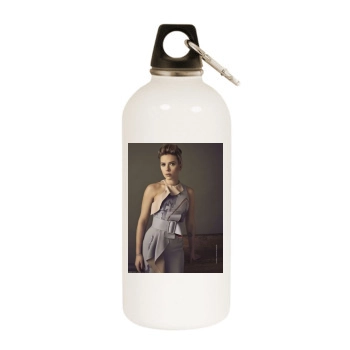 Scarlett Johansson White Water Bottle With Carabiner