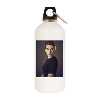 Scarlett Johansson White Water Bottle With Carabiner