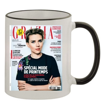 Scarlett Johansson 11oz Colored Rim & Handle Mug