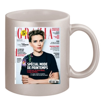 Scarlett Johansson 11oz Metallic Silver Mug