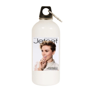 Scarlett Johansson White Water Bottle With Carabiner