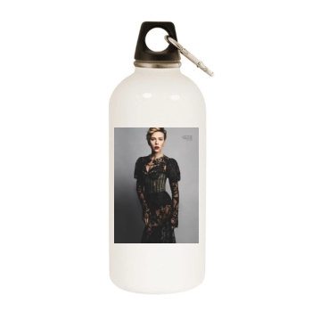 Scarlett Johansson White Water Bottle With Carabiner