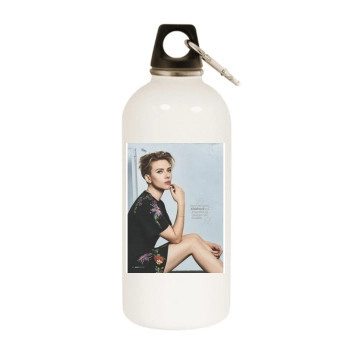 Scarlett Johansson White Water Bottle With Carabiner