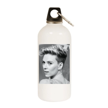 Scarlett Johansson White Water Bottle With Carabiner