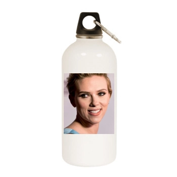 Scarlett Johansson White Water Bottle With Carabiner