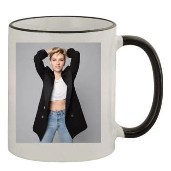 Scarlett Johansson 11oz Colored Rim & Handle Mug