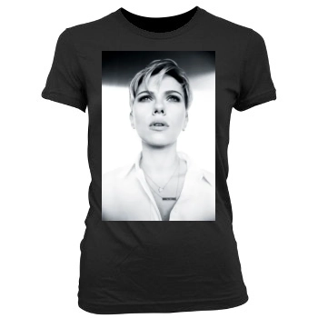 Scarlett Johansson Women's Junior Cut Crewneck T-Shirt