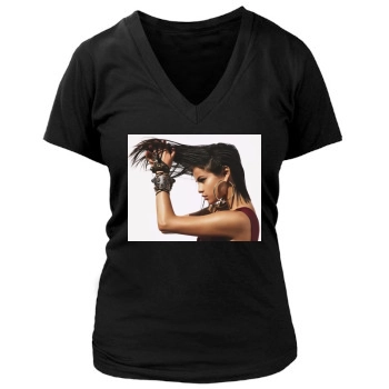 Selena Gomez Women's Deep V-Neck TShirt