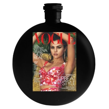 Selena Gomez Round Flask