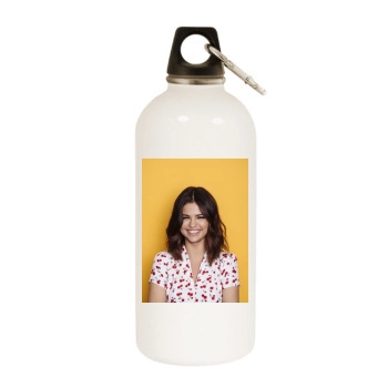 Selena Gomez White Water Bottle With Carabiner