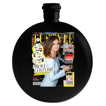 Selena Gomez Round Flask