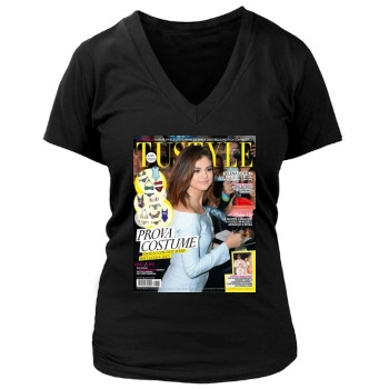 Selena Gomez Women's Deep V-Neck TShirt