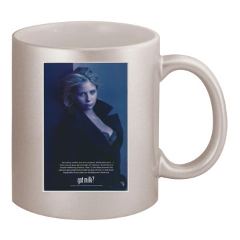 Sarah Michelle Gellar 11oz Metallic Silver Mug