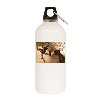 Sarah Michelle Gellar White Water Bottle With Carabiner