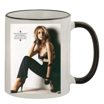 Sarah Michelle Gellar 11oz Colored Rim & Handle Mug