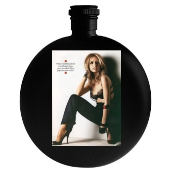 Sarah Michelle Gellar Round Flask