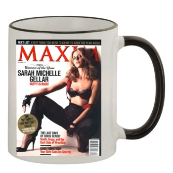 Sarah Michelle Gellar 11oz Colored Rim & Handle Mug