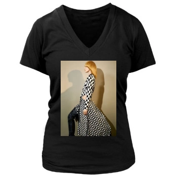 Sasha Pivovarova Women's Deep V-Neck TShirt