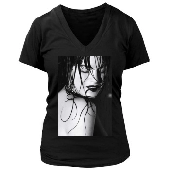 Selma Blair Women's Deep V-Neck TShirt