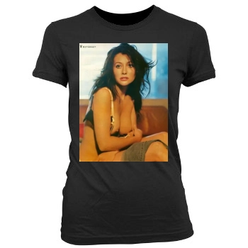 Shannen Doherty Women's Junior Cut Crewneck T-Shirt