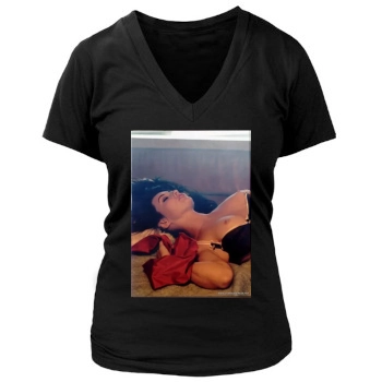 Shannen Doherty Women's Deep V-Neck TShirt