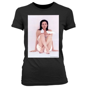 Shannen Doherty Women's Junior Cut Crewneck T-Shirt